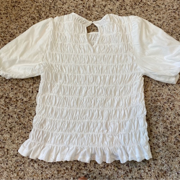White Ruffled Top - Picture 2 of 5